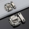 Universal Door Latch Security Sliding Door Lock with Screws, Size: S (Brushed Silver) - Image 6