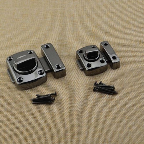 Universal Door Latch Security Sliding Door Lock with Screws, Size: L (Ancient Red) - Image 5