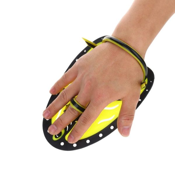 TP200 Two-color Swimming Hand Webbed Swimming Practice Equipment for Beginners, Size: Adult L (Yellow) - Image 3