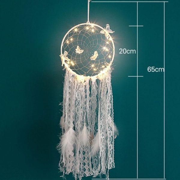 Creative Weaving Crafts Handmade Dream Catcher Lamp String Wall Hanging Decoration - Image 5