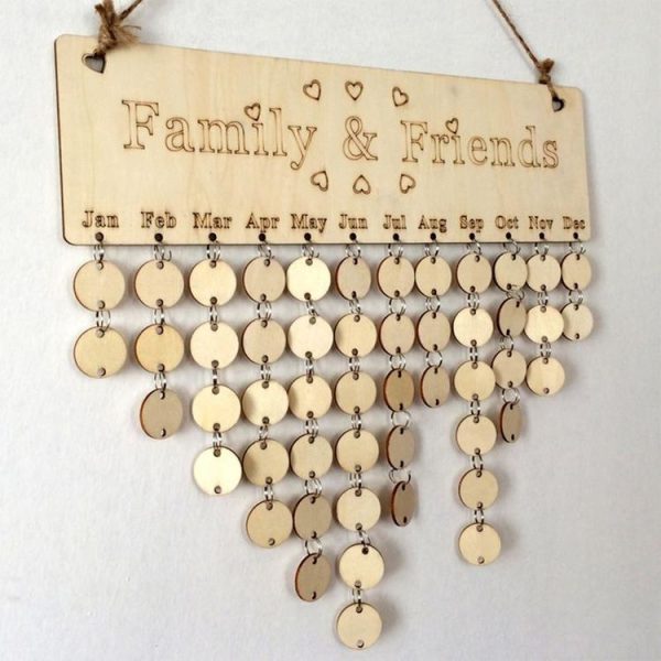 Wooden DIY Festival Special Date Reminder Plan Plaque Decoration - Image 2