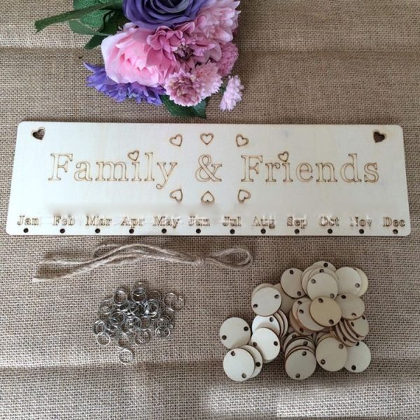 Wooden DIY Festival Special Date Reminder Plan Plaque Decoration - Image 3