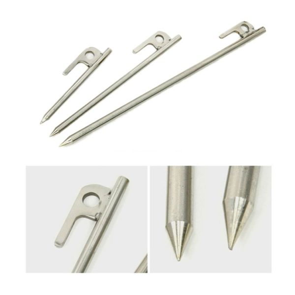 Outdoor Durable 30cm Stainless Steel Camping Awning Tent Stakes Pegs for Camping Travel Tent Accessor - Image 3