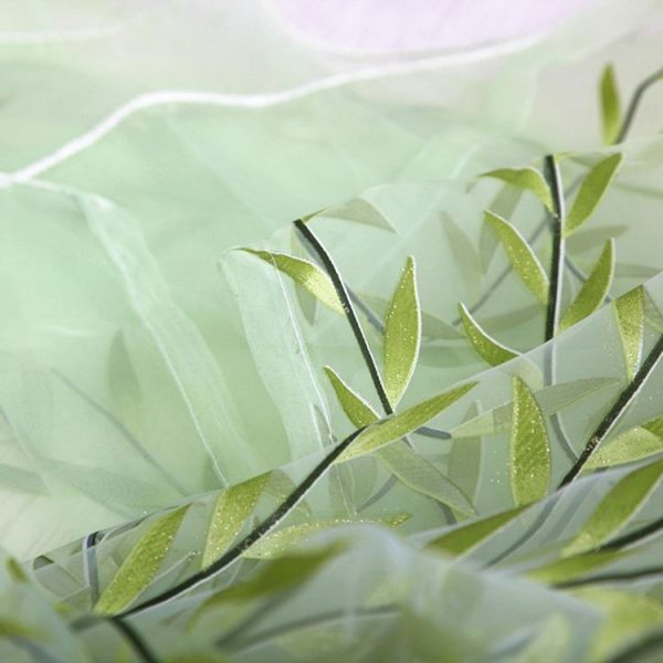 Wicker Offset Printed Curtain Cool Pastoral Floral Curtains, Size: 1m x 2m (Green) - Image 4