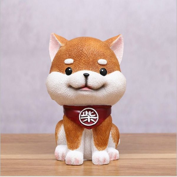 Brown Cute Resin Dog Piggy Bank Box Cute Gift Home Decoration, Size: Small - Image 2