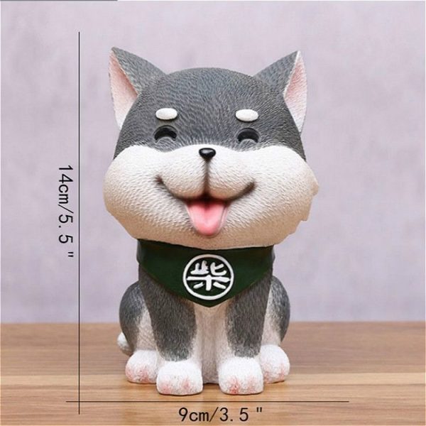 Brown Cute Resin Dog Piggy Bank Box Cute Gift Home Decoration, Size: Small - Image 4