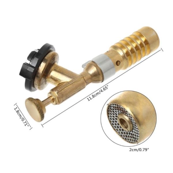 High Temperature Brass Gas Turbo Torch Aluminum Brazing Propane Weld Plumbing Fire Gun - Image 4