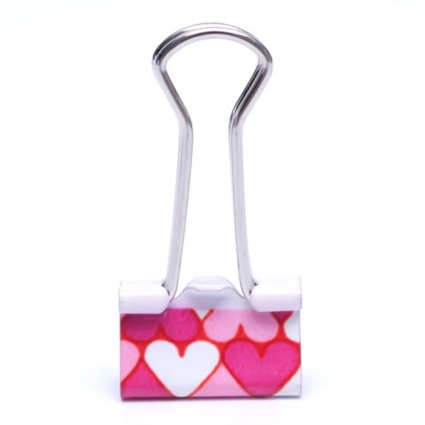 24 PCS 38mm Printed Metal Paper Clip Office School Binding Supplies - Image 5