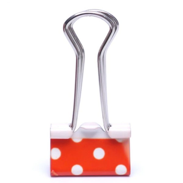24 PCS 38mm Printed Metal Paper Clip Office School Binding Supplies - Image 8