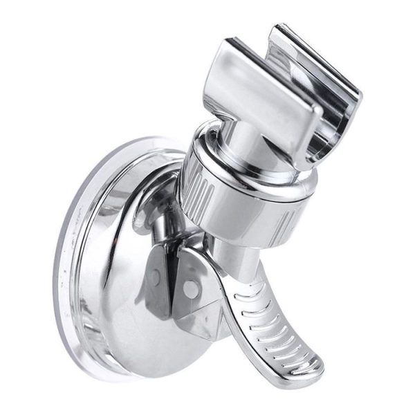 Shower Head Handset Holder Chrome Bathroom Wall Mount Adjustable Suction Bracket (Fully Plated) - Image 4