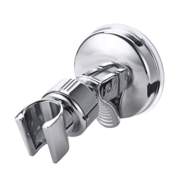 Shower Head Handset Holder Chrome Bathroom Wall Mount Adjustable Suction Bracket (Fully Plated) - Image 5