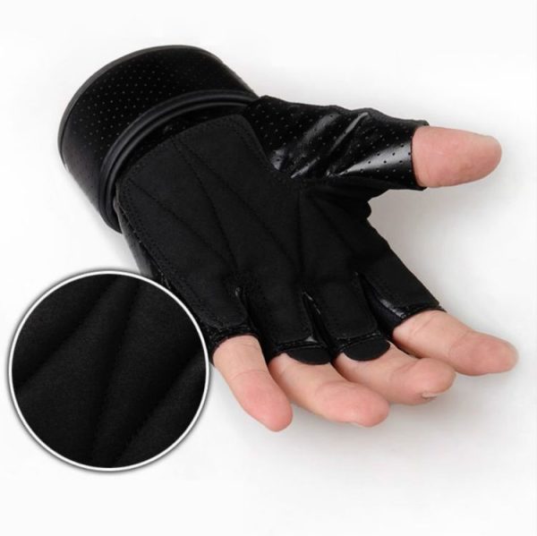 Riding Mountaineering Gloves Fitness Half Finger Breathable Non-slip Equipment Training Gloves (Black) - Image 6