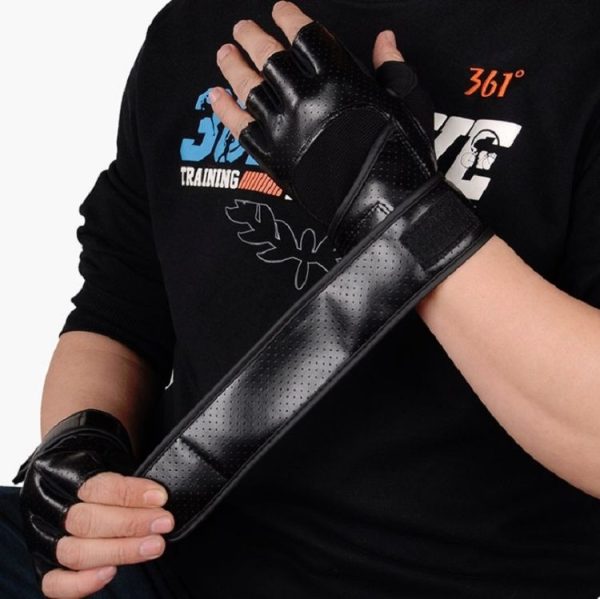 Riding Mountaineering Gloves Fitness Half Finger Breathable Non-slip Equipment Training Gloves (Black) - Image 8
