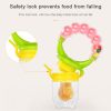 Baby Nipple Fresh Food Fruit Milk Feeding Bottles Learn Feeding Drinking Handle Teething Pacifier with Bell, Size: S (Pink) - Image 8
