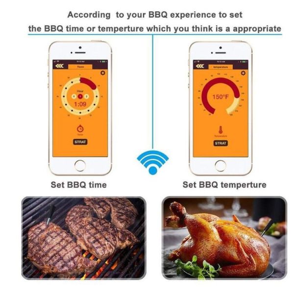 BBQ Kitchen Wireless Bluetooth Smart Food Oven Thermometer - Image 7