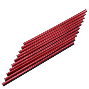 10 PCS Car Interior Mouldings Decorative Air Conditioning Outlet U-shaped Bright Strip Clip (Red)