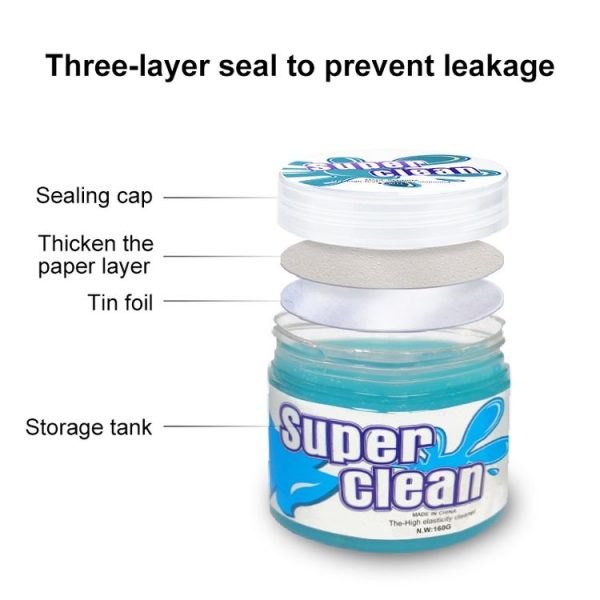 Car Clean Glue Gel Sticker (Sky Blue) - Image 3