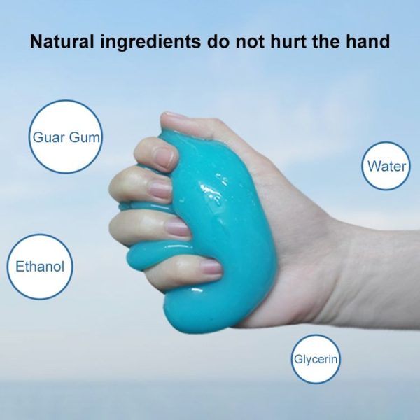 Car Clean Glue Gel Sticker (Sky Blue) - Image 4