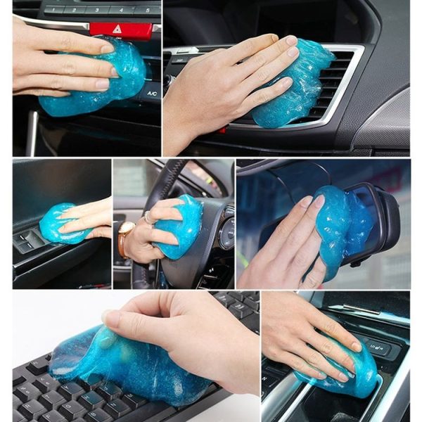 Car Clean Glue Gel Sticker (Sky Blue) - Image 7