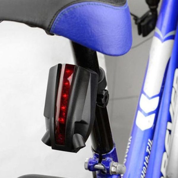 Bicycle Taillights 2 Laser Beams +5 Superbright Red LED Indicators with Safety Warning Bicycle Logo - Image 4