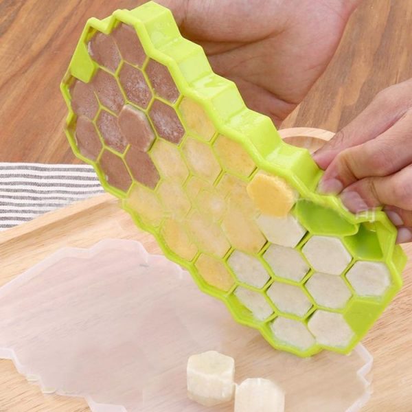 37 Grids Ice Cubes Honeycomb Ice Cream Maker Form DIY Mould Popsicle Molds Yogurt Ice Box Fridge Treats Freezer (Purple) - Image 4