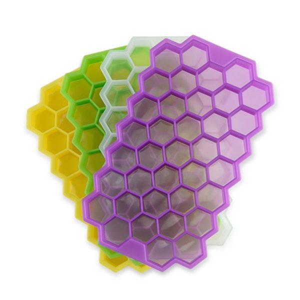 37 Grids Ice Cubes Honeycomb Ice Cream Maker Form DIY Mould Popsicle Molds Yogurt Ice Box Fridge Treats Freezer (Purple) - Image 6