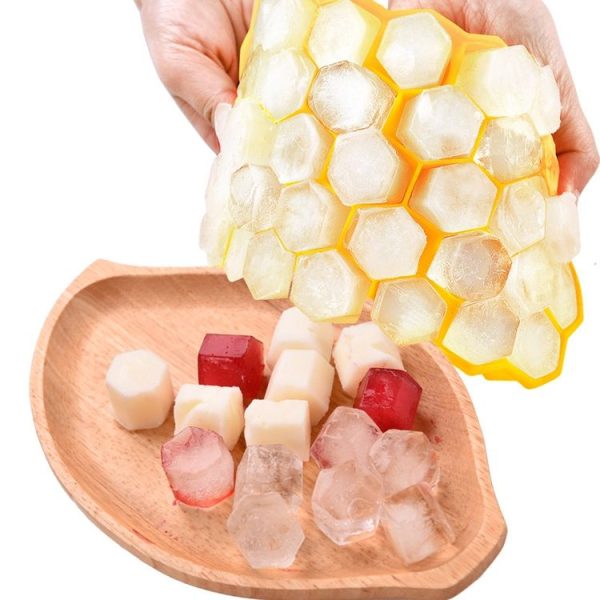 37 Grids Ice Cubes Honeycomb Ice Cream Maker Form DIY Mould Popsicle Molds Yogurt Ice Box Fridge Treats Freezer (Purple) - Image 7