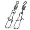 10pcs / Pack Stainless Steel Fishing Connector Bearing Rolling Swivel Connector Fishing Gear Accessories (1 (40mm)) - Image 2