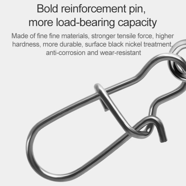 10pcs / Pack Stainless Steel Fishing Connector Bearing Rolling Swivel Connector Fishing Gear Accessories (1 (40mm)) - Image 5