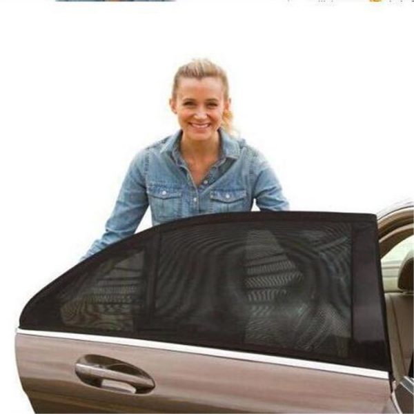 Auto Car Vehicle Window Mesh Shield Sunshade Visor Net UV Protection Anti Mosquito Window Covers, Size: Rear window113x50cm - Image 2