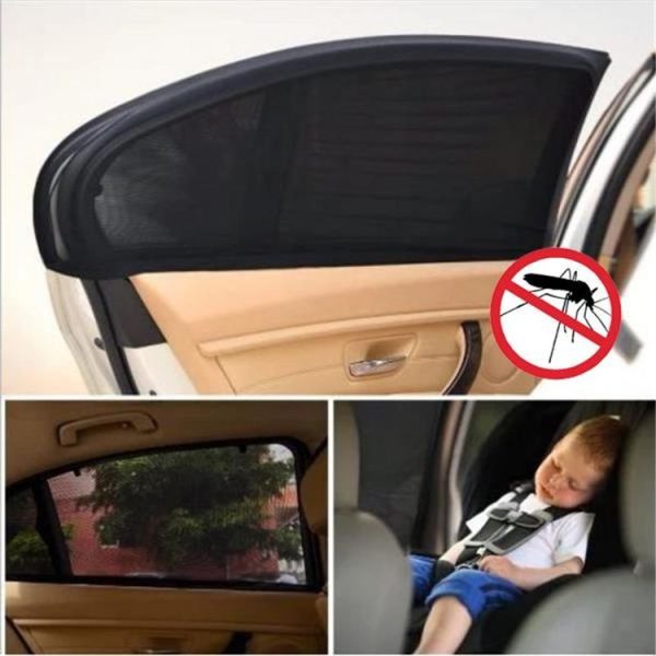 Auto Car Vehicle Window Mesh Shield Sunshade Visor Net UV Protection Anti Mosquito Window Covers, Size: Rear window113x50cm - Image 5