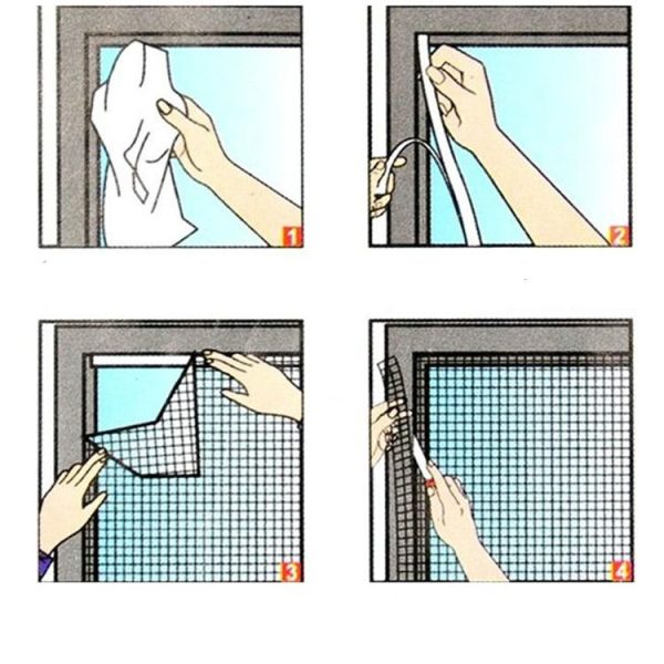 Fly Bug Mosquito Net Door Window Net Netting Mesh Screen Curtain Protector Flyscreen Insect DIY, Size: 1.3x1.5m (White) - Image 6