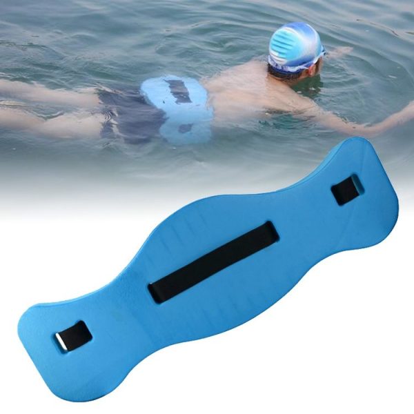 EVA Adjustable Back Floating Foam Swimming Belt Waist Training Equipment Adult Children Float Board Tool (Blue)