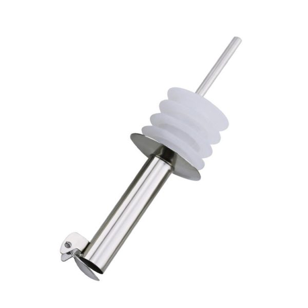 5 PCS Glass Bottle Stopper Stainless Steel Oil Stopper Silicone Stopper White Hat Automatic Cap - Image 2