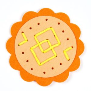 3 PCS Kindergarten Manual DIY Non-Weave Cloth Baby Early Learning Education Toys (Orange)