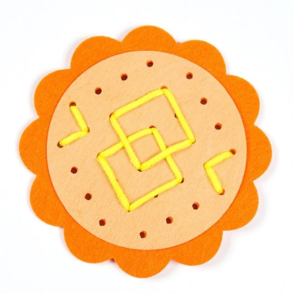 3 PCS Kindergarten Manual DIY Non-Weave Cloth Baby Early Learning Education Toys (Orange) - Image 2