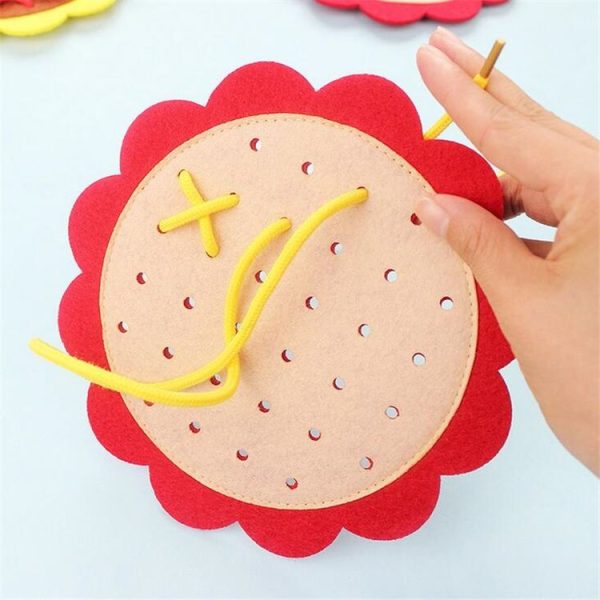 3 PCS Kindergarten Manual DIY Non-Weave Cloth Baby Early Learning Education Toys (Orange) - Image 4