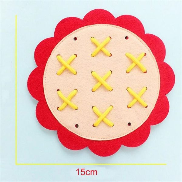 3 PCS Kindergarten Manual DIY Non-Weave Cloth Baby Early Learning Education Toys (Orange) - Image 5