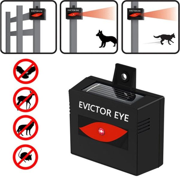 2 Pcs / Pack Solar Repeller Ranch Farm Wild Hawkeye Animal Repeller