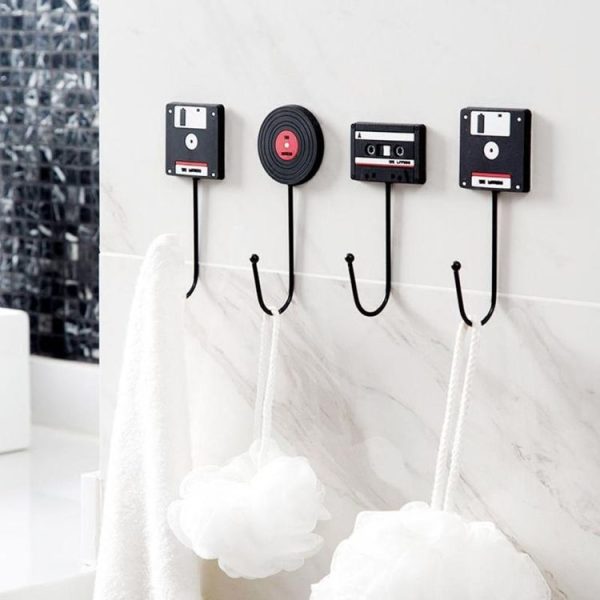 Minimalist Home Decoration Retro Tape Disk Decorative Wall Hooks (Cassette Tape Style) - Image 4