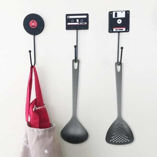 Minimalist Home Decoration Retro Tape Disk Decorative Wall Hooks (Cassette Tape Style) - Image 6