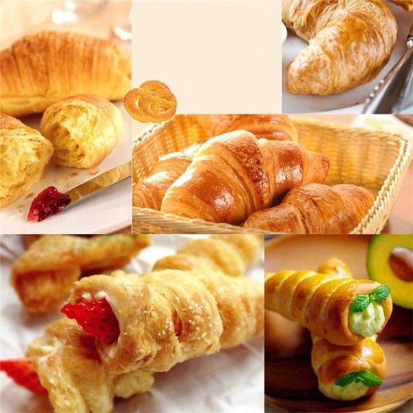 5 PCS Cone Roll Moulds Stainless Steel Spiral Nozzle Croissants Pastry Cream Horn Cake Mold (Large 12x3x3cm) - Image 8