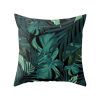 Tropical Plants Pillow Case Polyester Decorative Pillowcases Green Leaves Throw Pillow Cover Square 45CM x45CM (37)