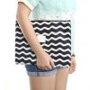 Geometric Pattern Canvas Oxford Document Bag Business Briefcase File Folder Student Stationery (White Stripe) - Image 4