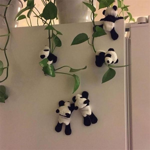 Plush Cartoon Panda Refrigerator Stick Stereo Soft Magnetic Stickers - Image 4