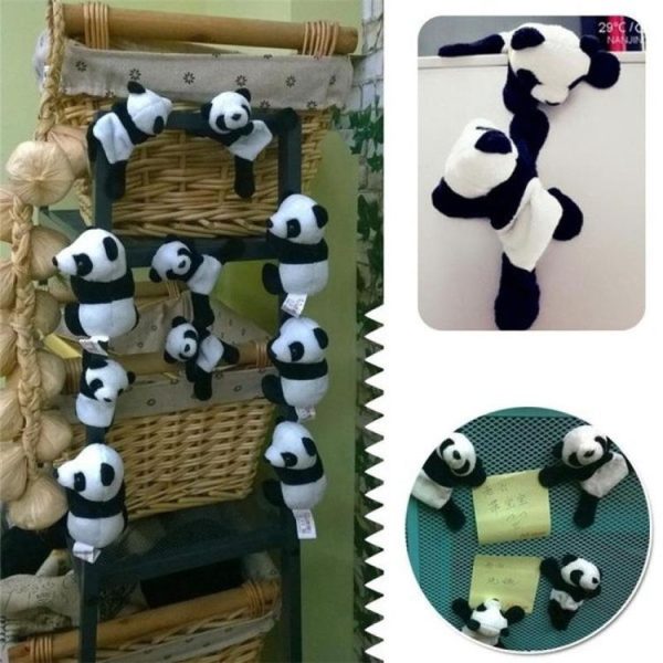 Plush Cartoon Panda Refrigerator Stick Stereo Soft Magnetic Stickers - Image 5