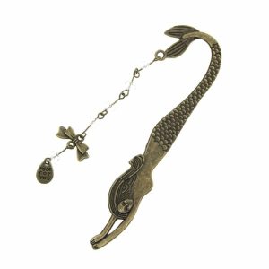 2 PCS Creative Stationery Supplies Retro Elf Pattern Bookmark (Mermaid)
