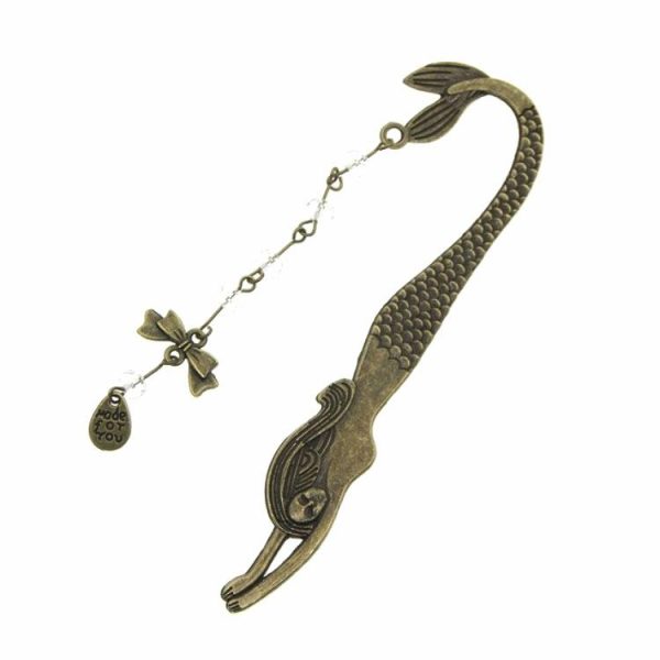 2 PCS Creative Stationery Supplies Retro Elf Pattern Bookmark (Mermaid)