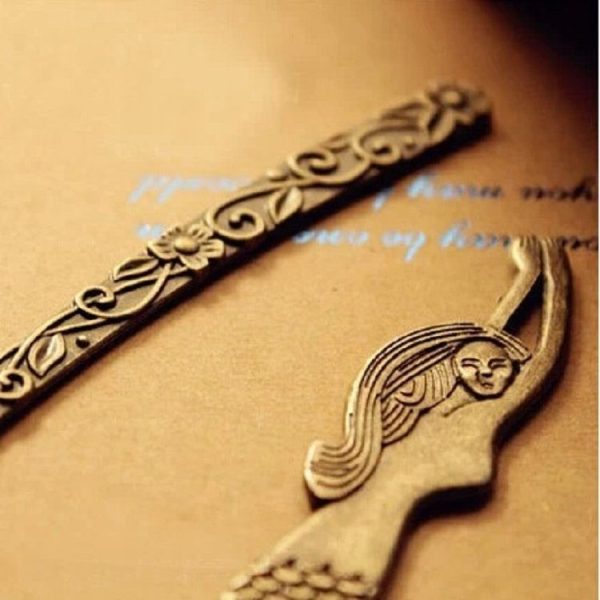 2 PCS Creative Stationery Supplies Retro Elf Pattern Bookmark (Mermaid) - Image 6
