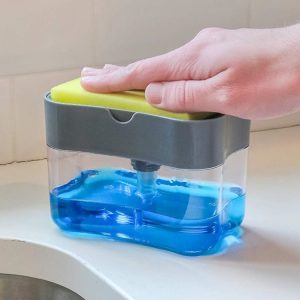 Press Soap Dispenser Kitchen Detergent Wash Presser (Gray)